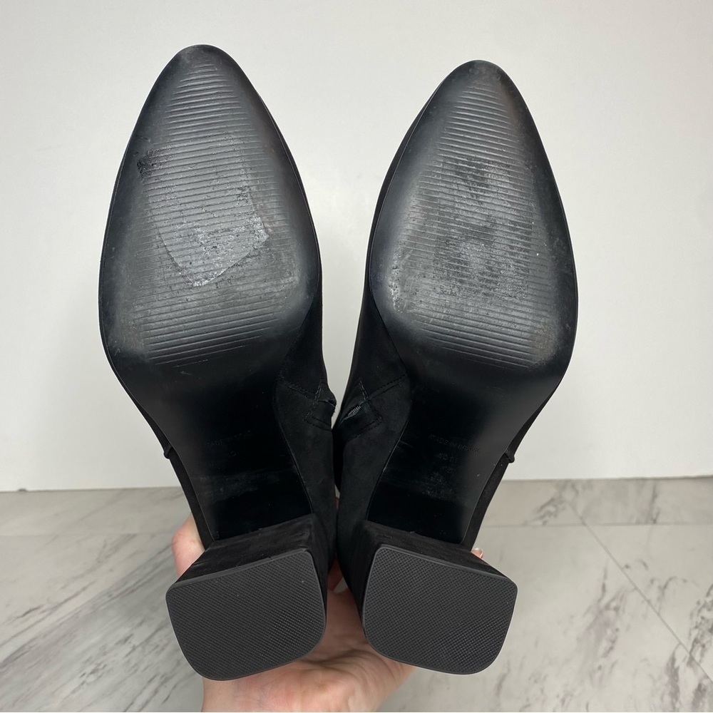 Steve Madden Ninny Black Nubuck Tall Heeled Boot 10M - Picture 12 of 13